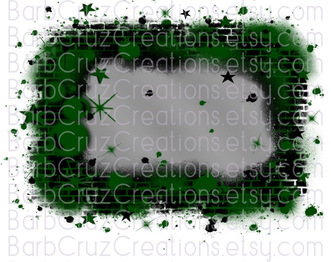 Airbrush Brick Wall Background, Graffiti Background Clipart, png sublimation designs, digital downloads, tshirt designs, green, gray, black