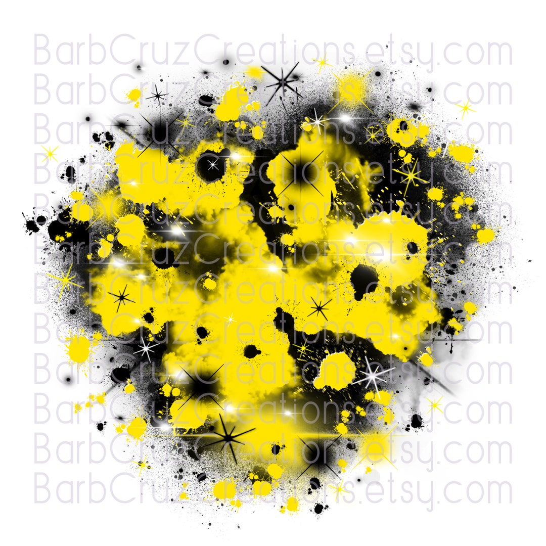 Airbrush, Yellow Burst Background, Digital Airbrush, Tumblers, Png, Jpg