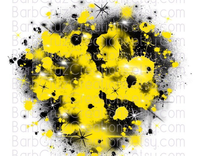 Airbrush, yellow burst background, Digital Airbrush, tumblers, png, jpg, sublimation designs, digital art, shirt transfer, black, yellow