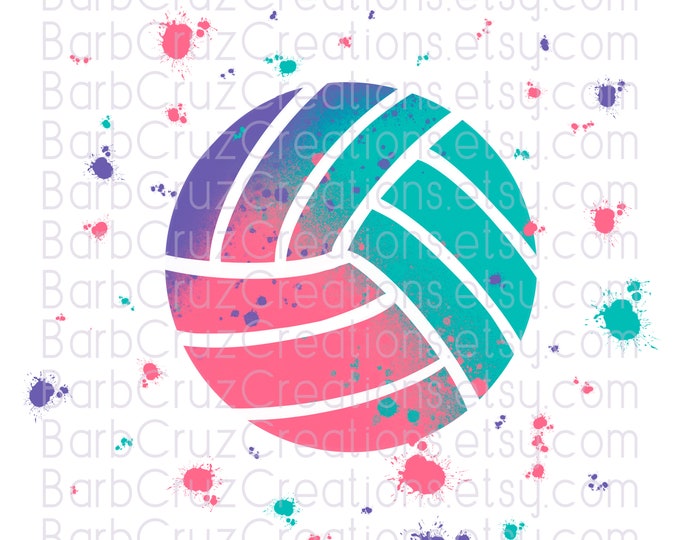 Volleyball, png, Volleyball Splatter Paint clipart, Sports png, Sublimation Design, Digital Download, Sports Shirt, Volleyball Shirt png