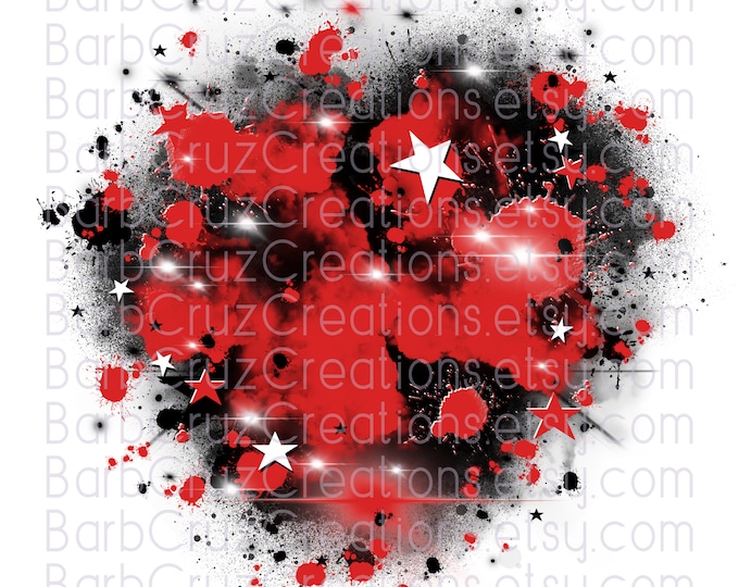 Airbrush png, red star burst, airbrush background, Digital Airbrush, jpg, sublimation designs, digital airbrush, shirt transfer, black, red