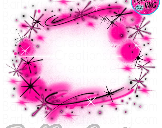 Pink Airbrush Graffiti Clipart, (Digital Download, PNG) Airbrush png, Graffiti, sublimation design, Y2K, 2000's, Old School Shirt png