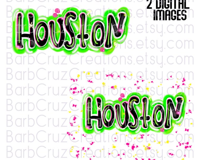 airbrush, Houston, TX, Texas, png, clipart, sublimation transfer, digital downloads, waterslides, Instant Downloads, Downtown Houston png