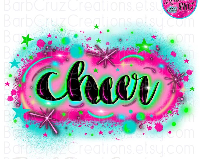 Airbrush png, Cheerleader, Pink, Green, Blue, Splatter paint designs, Cheer Team shirt, Sports Team, Cheer Airbrush, Sublimation Designs