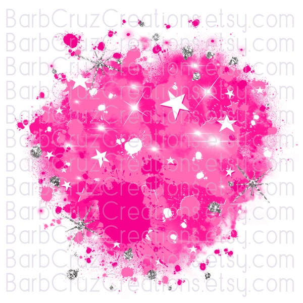 Airbrush Star Burst png, sublimation designs, shirt transfer, sports, silver glitter, white and pink event tshirt, birthday