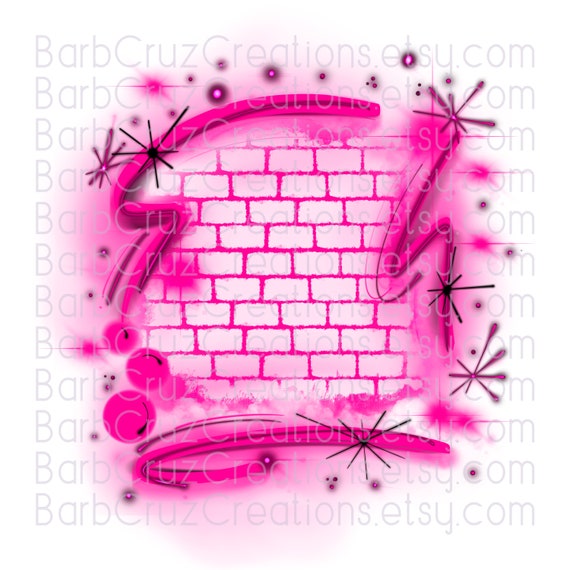 Airbrush Brick Wall Background Digital Airbrush Graffiti Etsy