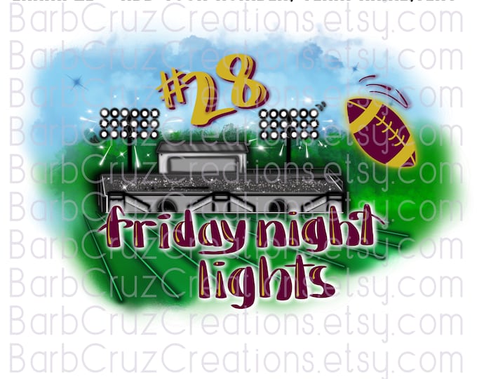 Airbrush png, Football Stadium, Ball Field, Game Day, Friday Night Lights, High School, College, Play Ball, Sports, Sublimation Designs