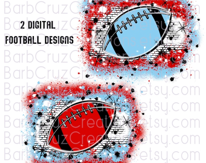 Airbrush png / Football / custom shirt / Game Day / Sports Life / Splatter paint / Team Spirit / Sublimation Design / Football / Red /Blue