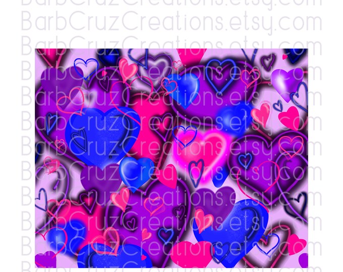 Airbrush Hearts, Love, Background, Heart, Sublimation Designs, Digital Downloads, png, clipart, Airbrush Designs, Pink, Purple, Blue, jpg
