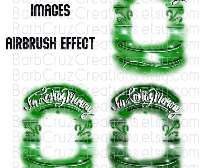 Airbrush, In loving Memory, In Memory, Memorial Shirt, Digital Downloads, png, shirt png, Custom memorial shirt png, green, black
