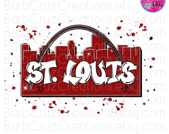 Airbrush png, St. Louis, MO City, Silhouette, airbrush, illustration, png, sublimation design, digital download