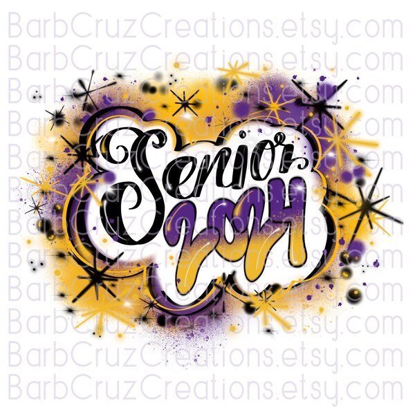 Purple and Gold Senior 2024 Svg Etsy Australia