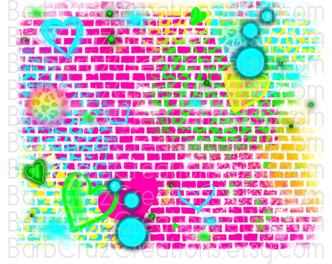 Airbrush, Brick Wall, digital airbrush, Background, Graffiti, png, clipart, sublimation designs, digital downloads, background png, hearts