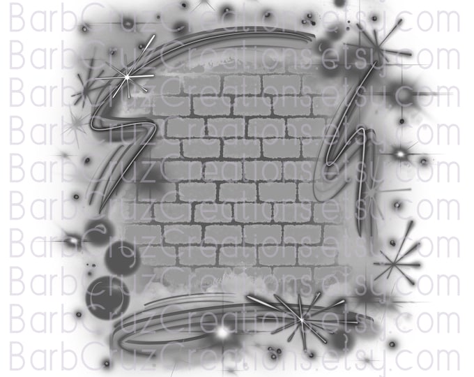 Airbrush png, Brick Wall Gray Background, Digital Image, Graffiti Wall, graffiti, sublimation design, digital download, Brick Wall, Backdrop
