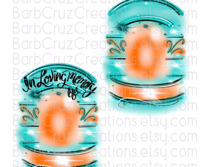 In loving Memory of, In Memory of, Sublimation Designs, Digital Downloads, png, jpg, clipart, shirt, Custom memorial shirt, bluish, orange
