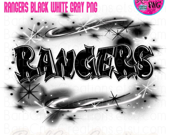 airbrush digital image, black rangers, team spirit, clipart, airbrush png, sublimation designs, digital downloads, shirt transfer