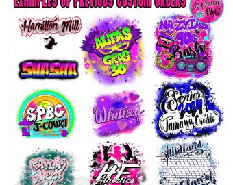 Ajoutez votre nom, commande personnalisée, aérographe PNG, personnalisé, téléchargement numérique, personnalisé, tendance, personnalisé, hip hop, graffiti, rose, vert