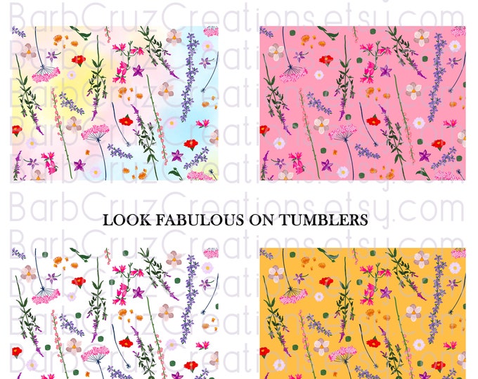 wild flowers digital downloads, Digital Paper, background, tumbler background, watercolor flowers, sublimation designs, clipart, floral