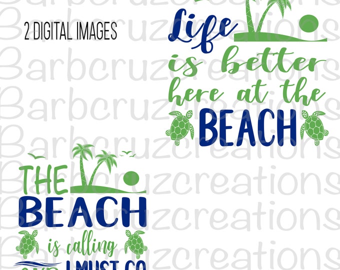 Life is better at the beach, Summer, Summertime, Ocean, Vacation, Digital Download, Clipart, png, sublimation design, instant download