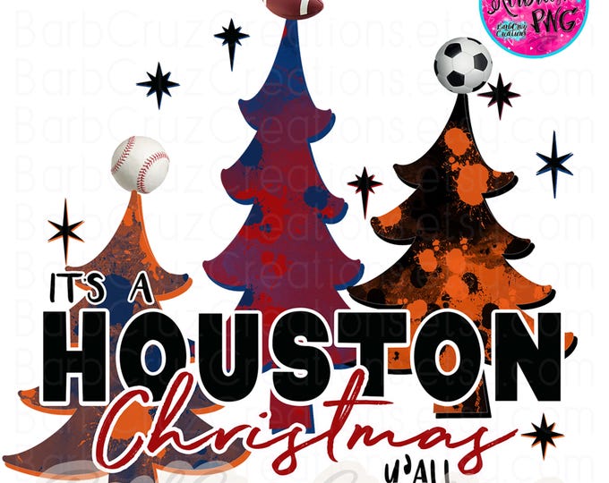 Houston, TX, Sports, Christmas, png, Soccer, Baseball, Football, digital, Tree, instant download, sublimation designs, Merry Christmas, ball