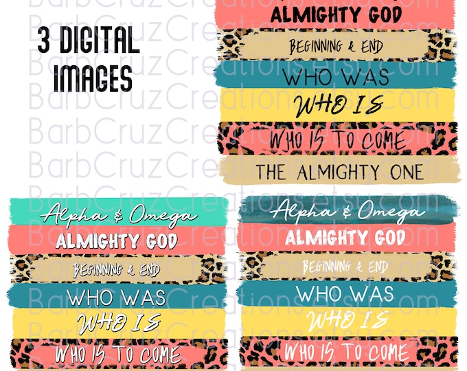 Alpha and Omega, Almighty God, Leopard lines, Instant Downloads, Digital Downloads, png, sublimation designs, clip art, Almighty One
