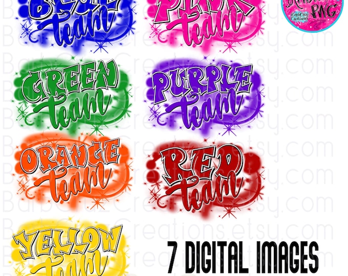 airbrush png, youth camp png, camp tshirt, team shirt png, pink, blue, orange, digital download, sublimation png / original airbrush designs