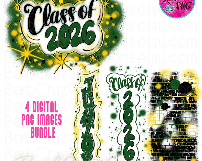 Airbrush png, Junior, Class of 2026, Graffiti designs, Heat Transfer, High School Senior, College, green, pant leg, sleeve design vertical