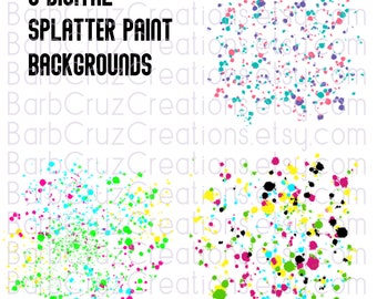 Splatter paint, Digital Downloads, Heat Transfer, Sublimation Design, png