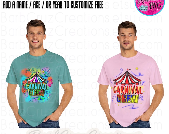Carnival Crew, Airbrushed T-Shirts, 90's Style, trendy retro Custom Airbrush Shirt, Apparel, Shirts, Graffiti T-Shirts, Old School Shirt