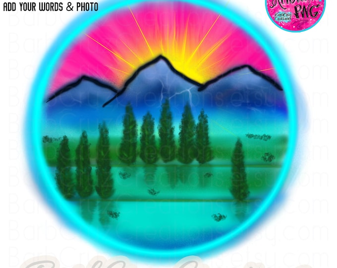 Airbrush png, Life on the Lake, sunset, Mountains, Lake, vacation, sublimation designs, digital downloads, instant download, airbrush lake