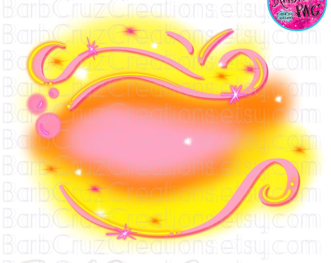 Airbrush PNG, Pink, Yellow, Backgrounds, Sublimation, Graffiti, Y2K, Old School, 90s, 80s, 2000s, Digital Download,