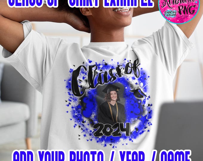 Custom Airbrushed shirt, Streetwear, Name & Photo, Senior Shirt, Apparel, Senior 2025, Graffiti, T-Shirts, 90's Old School Retro Hip Hop