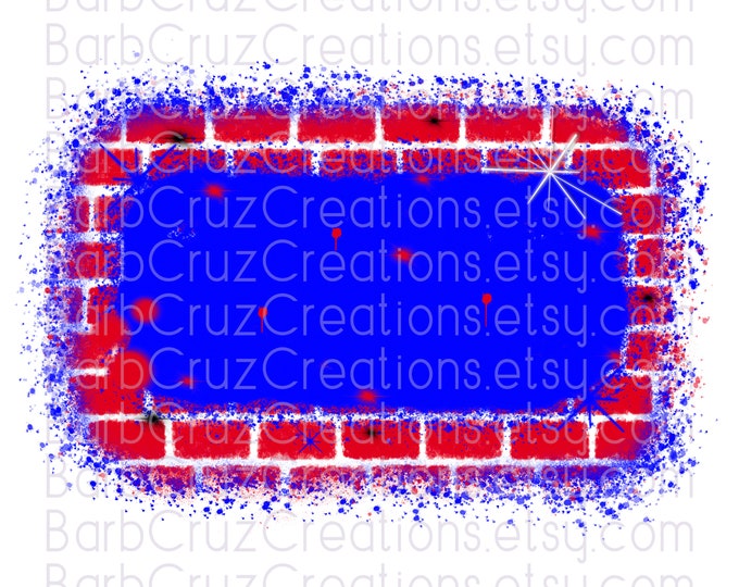 1776, Brick Wall, Red, White, Blue, Sublimation Design, Digital Download, Graffiti Art, png, Clipart, Heat Transfer, Patriotic, America