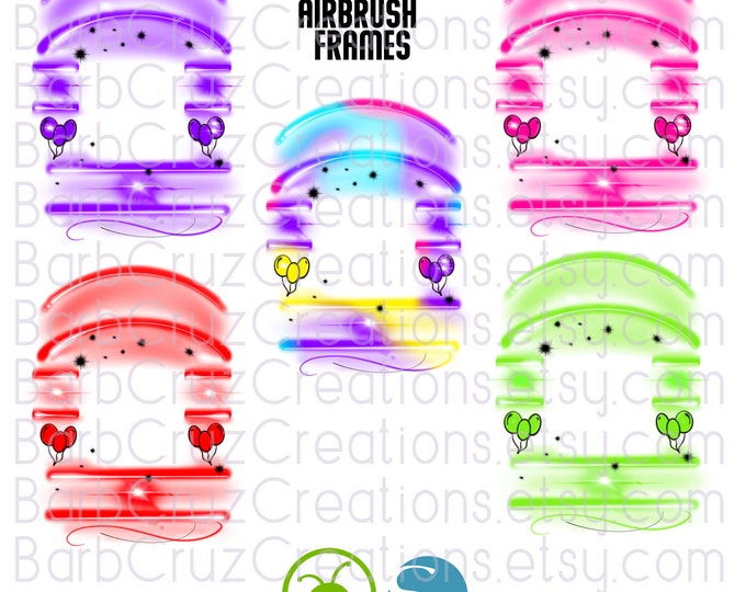 Airbrush png, Happy Birthday, Airbrush Frame, Invitation, shirt, Sublimation Design, Digital Downloads, clipart, Custom Birthday Celebration