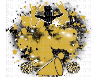 Airbrush, Digital Airbrush, clipart, png, jpg, sublimation designs, digital download, digital airbrush, shirt transfer, black, gold