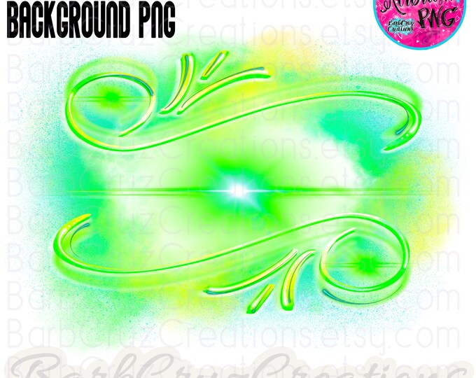 Airbrush png, Teal, Green, Yellow, Trendy Popular Vintage Graffiti art, Sublimation Design, Old School Backdrop, Background, Photobooth, 90s