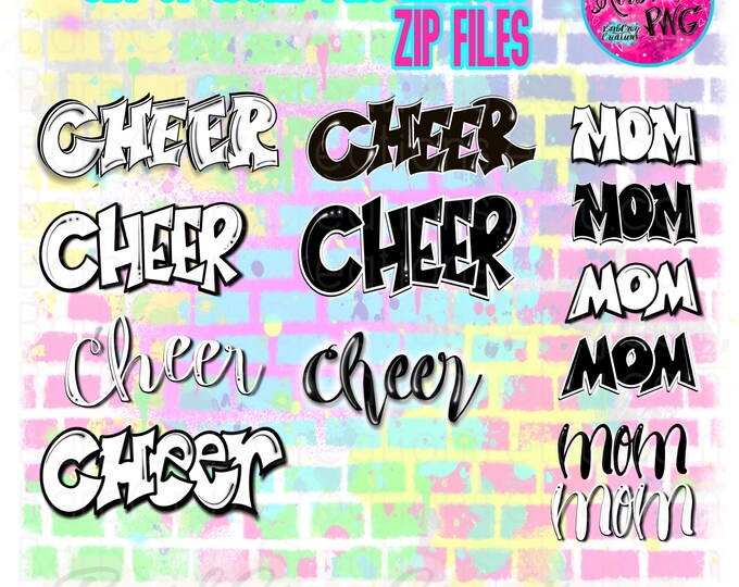 Cheerleader, Cheer, Words, Lettering,  Shirt png, Cheer Team shirt, Sports Team Airbrush, Airbrush, Cheer Airbrush, Sublimation Design, Mom
