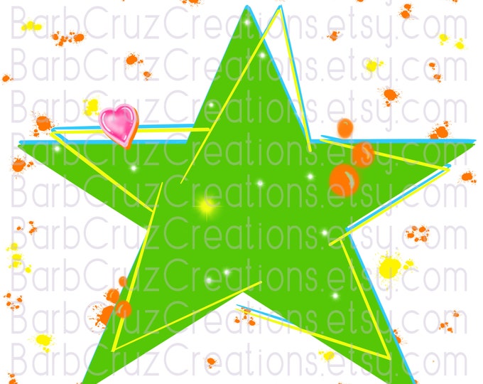 Airbrush, Hip Hip Star, Background, Splatter Paint, Green, Heat Transfer,  Sublimation Design, Digital Download, png, clipart