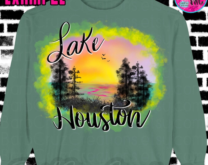 Airbrush Lake Sunset PNG, Retro Vacation Design (Digital Download) Airbrush png, You'll find me at the Lake, sunset, sublimation