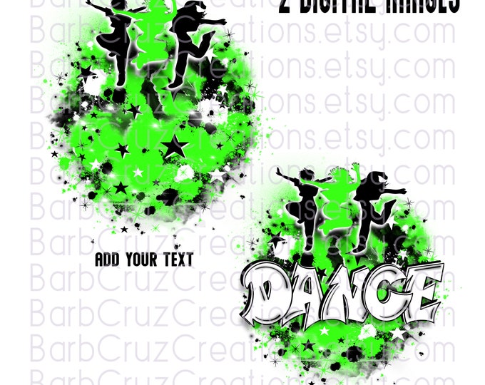 Girl, Dance, Hip Hop, Dance Shirt png, Dance Team shirt, Sports Team Airbrush, Airbrush, Dance Airbrush, Sublimation Design, green, black