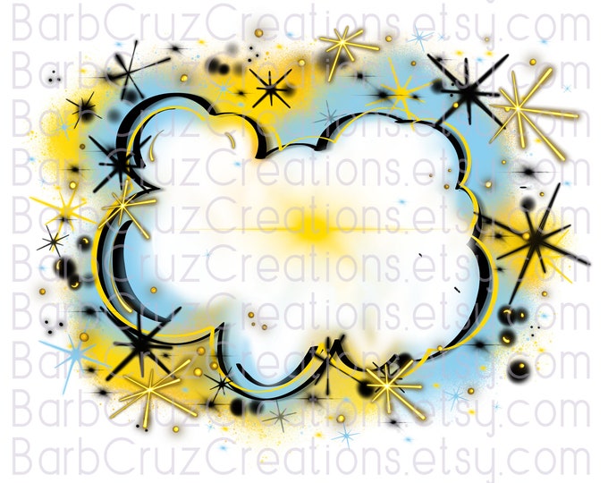 Airbrush Background, yellow, light blue, Sublimation Designs, Digital Downloads, png, jpg
