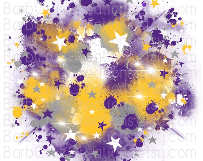 Airbrush png, Star Burst, Purple, Silver, White, Yellow, Digital Airbrush, Background, dtf, sublimation, graffiti designs, digital airbrush