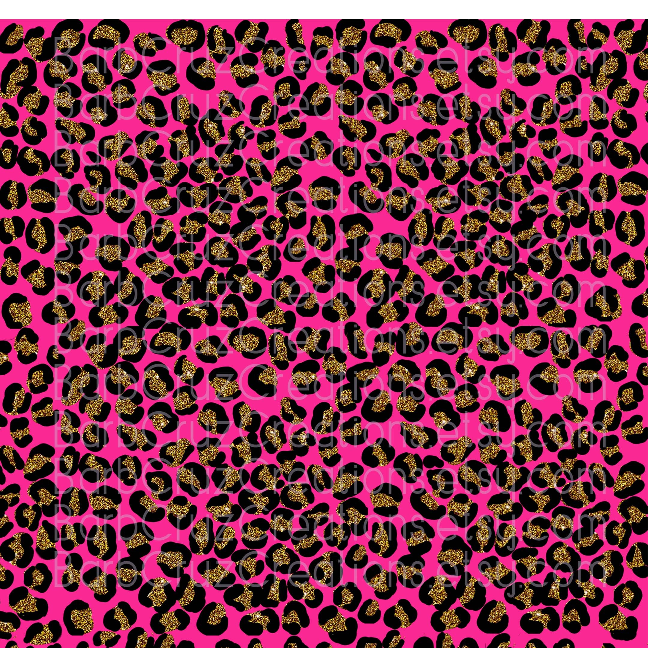 Glitter Leopard Print Backgrounds Pink Red Yellow White - Etsy