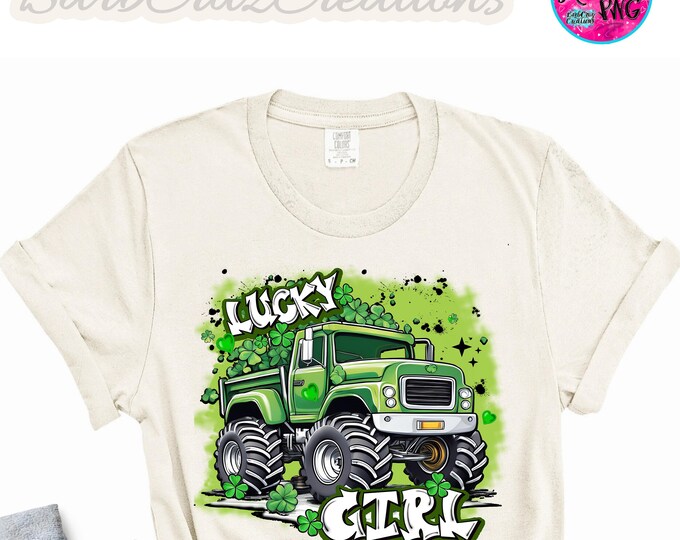 Kids St. Patrick's Day T-shirt, Fun Racoon Shirt, Retro Coquette Bow, Monster Truck, Digger, Construction Truck, St. Pattys Day, Youth tee