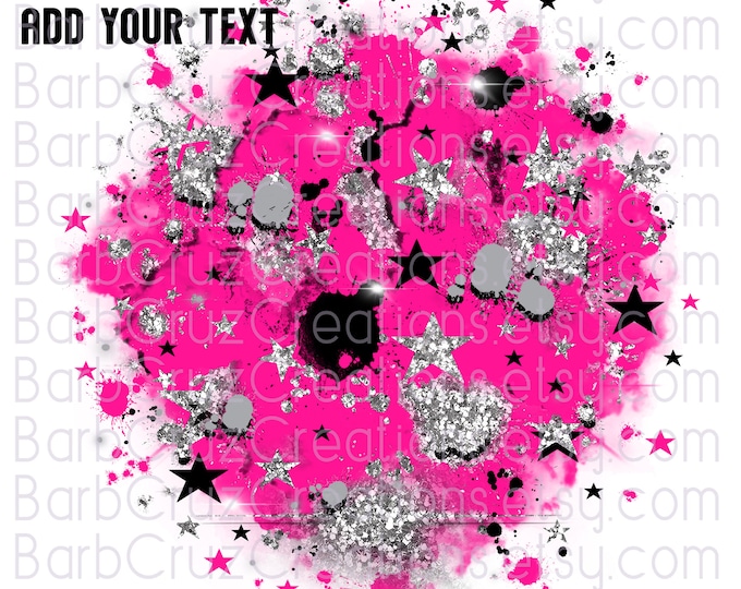 Airbrush, Star Burst, Digital Airbrush, png, sublimation designs, shirt transfer, sports, silver glitter pink event tshirt, birthday