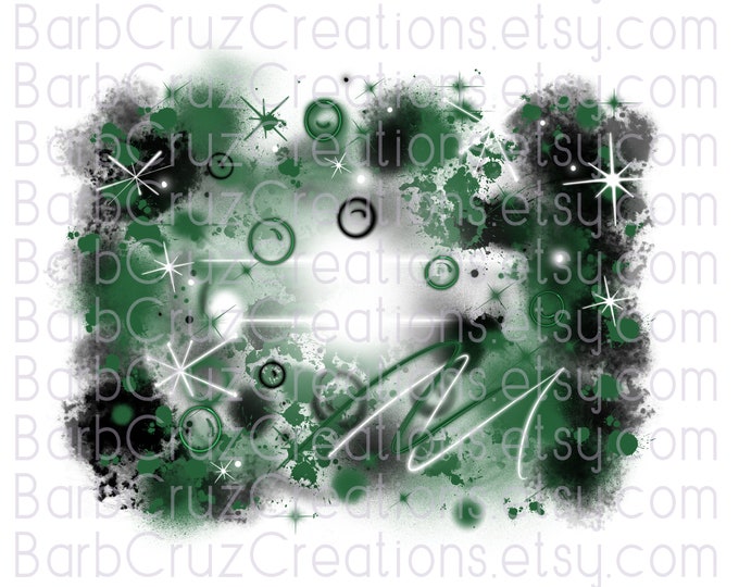 Airbrush Digital Images, Background, diy stickers, Tumbler, Airbrush, Graffiti Wall, sublimation design, digital download, Green & Black