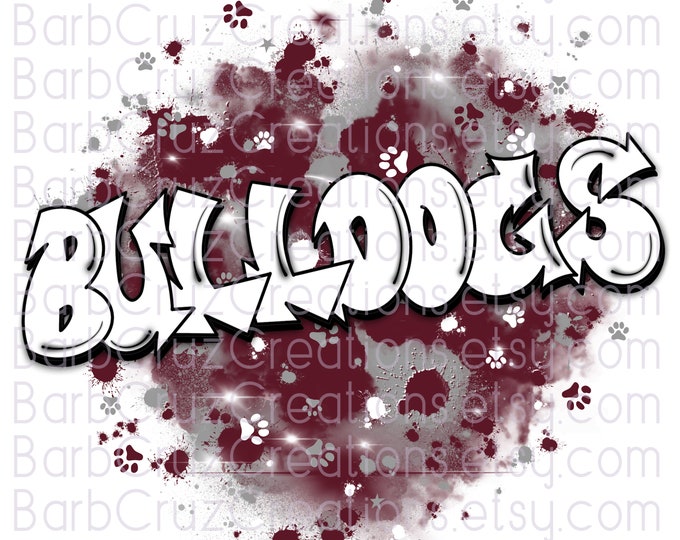 Cheerleading Paw Print Design, Deep Red & Gray, Cheer, png, jpg, Sports Team, Airbrush, Cheer Airbrush, Sublimation Design, paw print