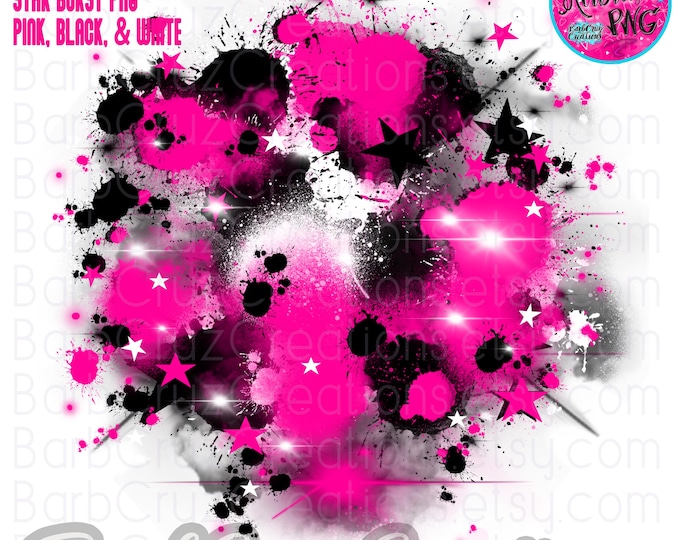 Airbrush PNG, pink, Digital Airbrush, Star bursts, Background, sublimation design, digital download, digital airbrush, graffiti art, Hip Hop