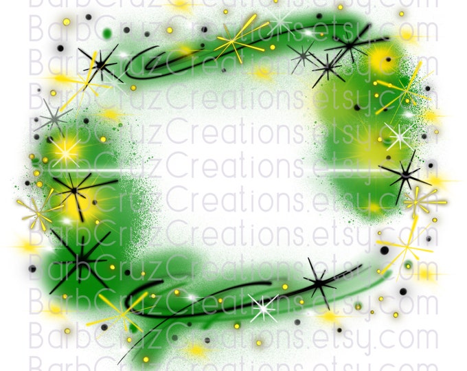 Airbrush Background, Airbrush png, jpg, Sublimation Transfer, Digital Download, Sublimation Designs, clipart, green, yellow, black, white