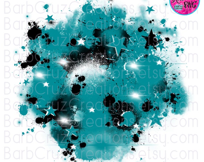Star Burst, Cheerleader airbrush png, blue-green, Star Burst, Cheer Shirt png, Cheer Team shirt, Sports Team Airbrush png, Sublimation
